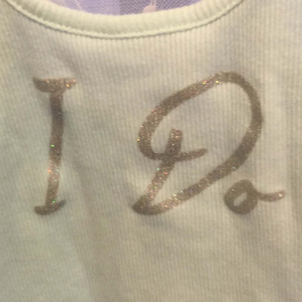 Betsey Johnson “I DO” lace tank top